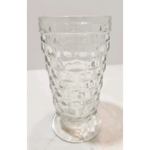 Vintage Clear Whitehall Iced Tea Glasses Cubist 6" Tall Set of 2 - Picture 7 of 11